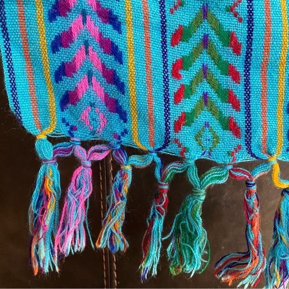 Mexican Artesanía  Colorful Striped Throw Blanket - Picture 6 of 13